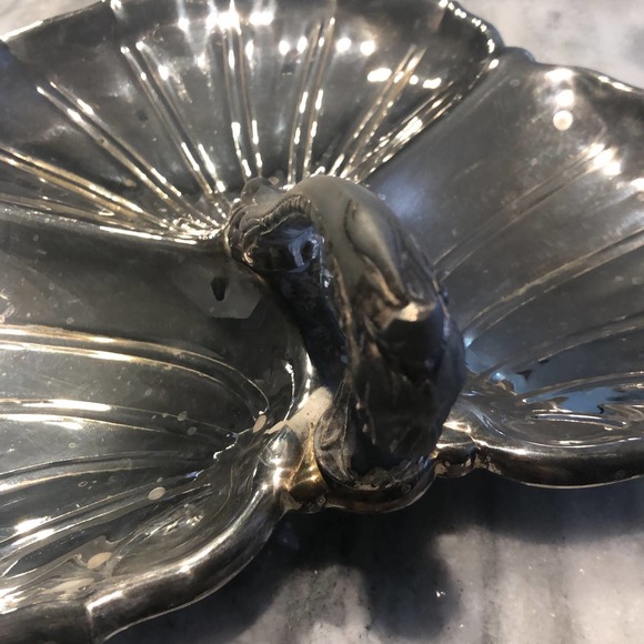 Vintage Silver plated leaf divided serving tray EUC - Picture 2 of 3